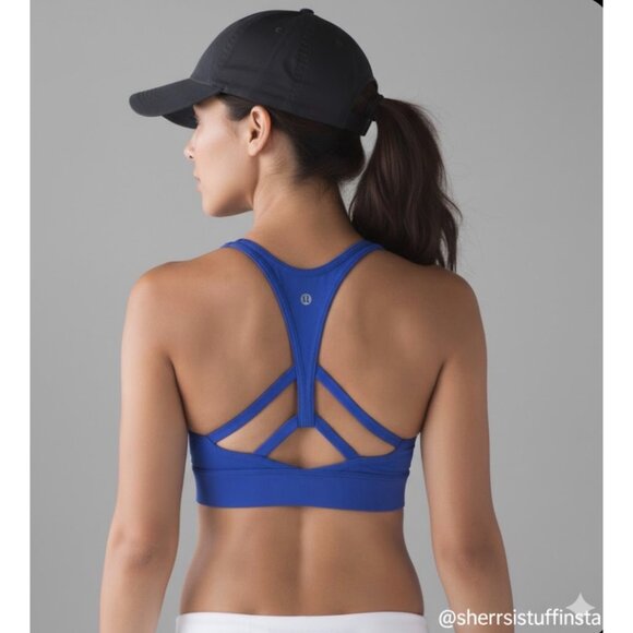 EXCELLENT Lululemon Circuit Breaker Sports Racerback Bra Sapphire Blue 8 - Picture 2 of 7